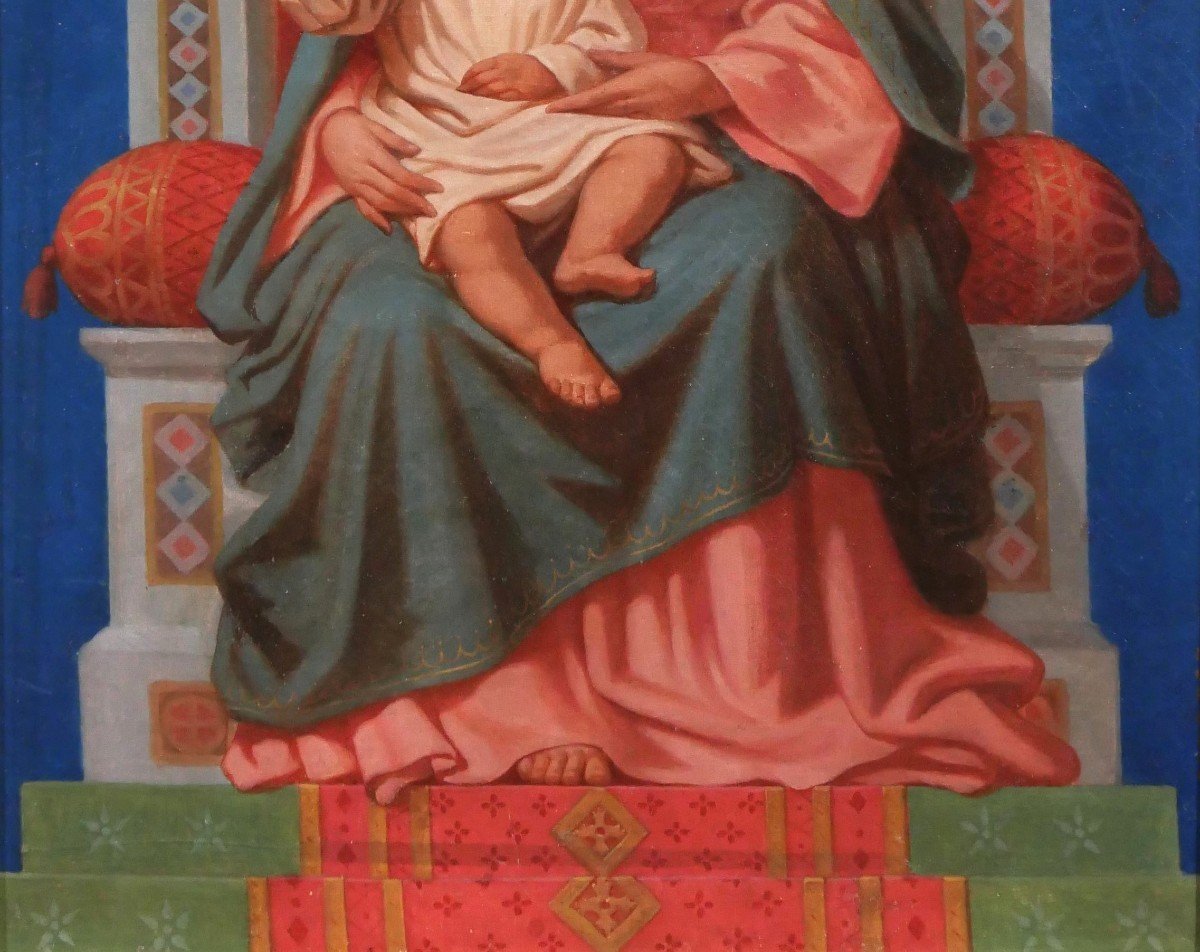 Alexandre DEBELLE 1805-1897 Vierge à l'Enfant, projet pour la chapelle Blanchet (Isère), 1847-photo-4