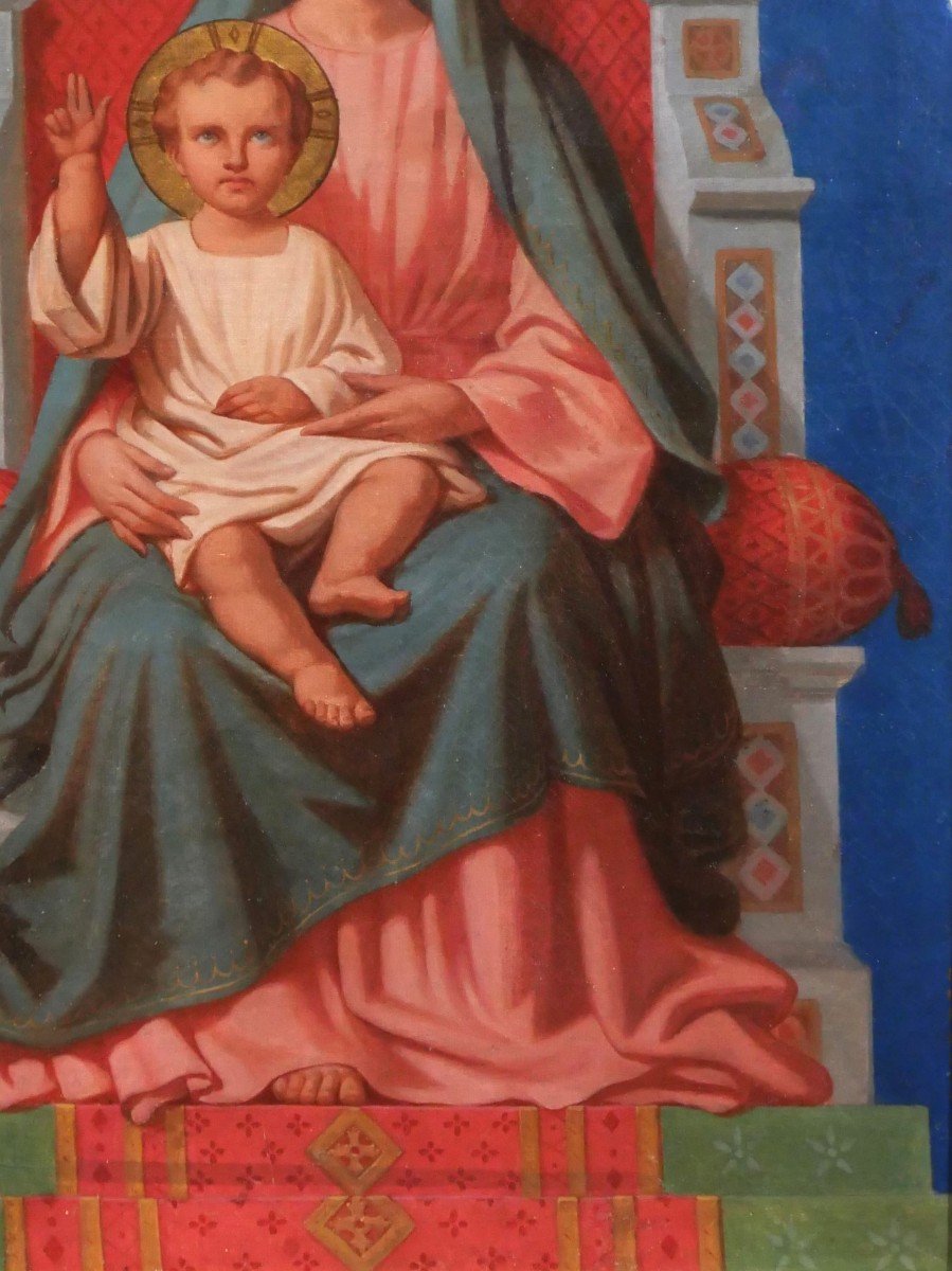 Alexandre DEBELLE 1805-1897 Vierge à l'Enfant, projet pour la chapelle Blanchet (Isère), 1847-photo-3