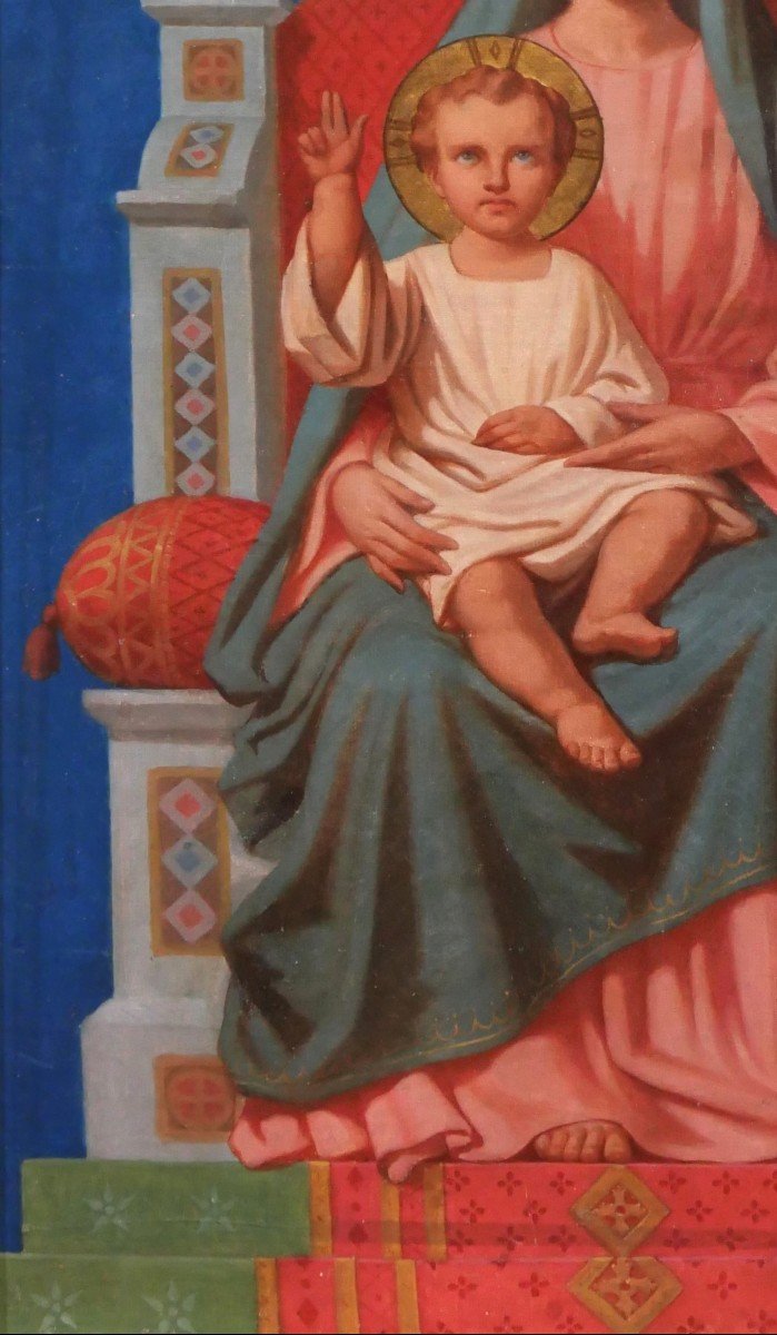 Alexandre DEBELLE 1805-1897 Vierge à l'Enfant, projet pour la chapelle Blanchet (Isère), 1847-photo-4