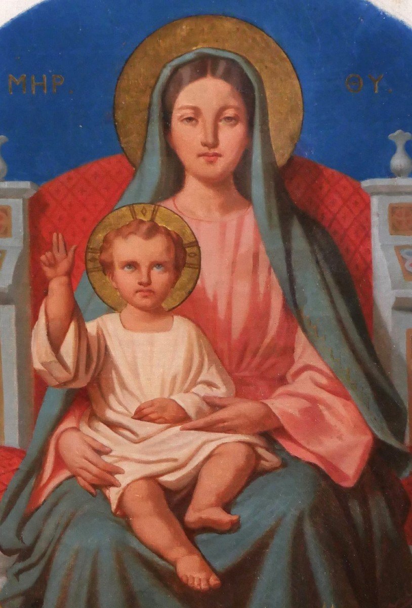 Alexandre DEBELLE 1805-1897 Vierge à l'Enfant, projet pour la chapelle Blanchet (Isère), 1847-photo-5