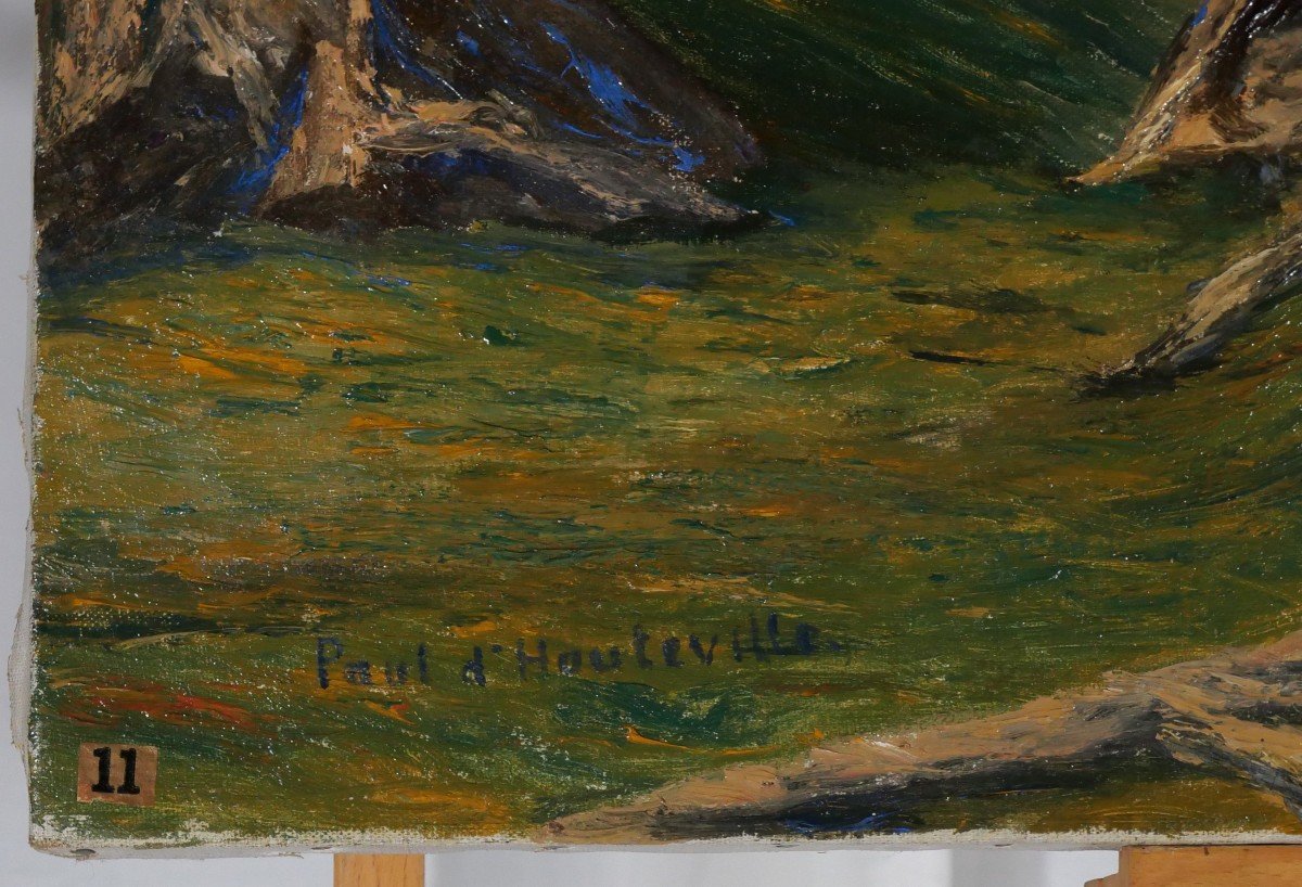 Paul d'Hauteville, Suisse, paysage des Alpes bernoises, tableau, vers 1930-photo-5