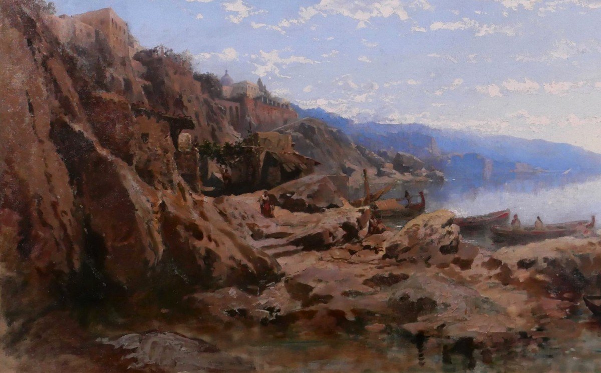 Jean-Louis Lachaume de Gavaux, dit Chéret, 1820-1882, Italie, l'ile d'Ischia, vers 1855-60-photo-4