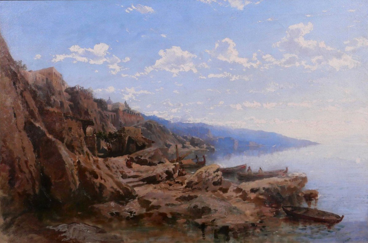 Jean-Louis Lachaume de Gavaux, dit Chéret, 1820-1882, Italie, l'ile d'Ischia, vers 1855-60