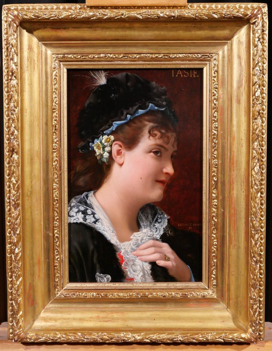 Jean Jules Antoine LECOMTE DU NOÜY 1842-1923 Portrait de femme, tableau, 1876-photo-2