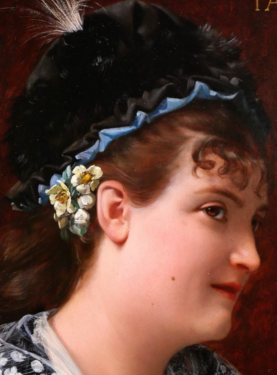 Jean Jules Antoine LECOMTE DU NOÜY 1842-1923 Portrait de femme, tableau, 1876-photo-1