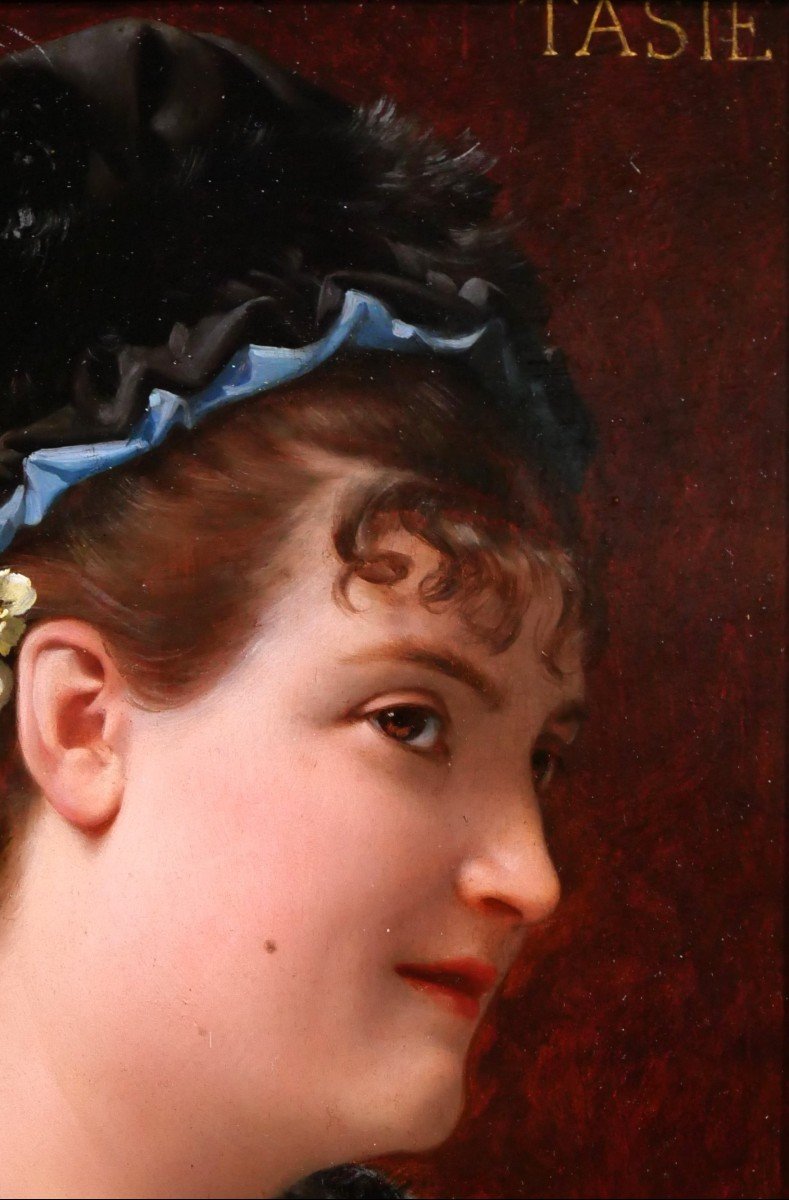 Jean Jules Antoine LECOMTE DU NOÜY 1842-1923 Portrait de femme, tableau, 1876-photo-2