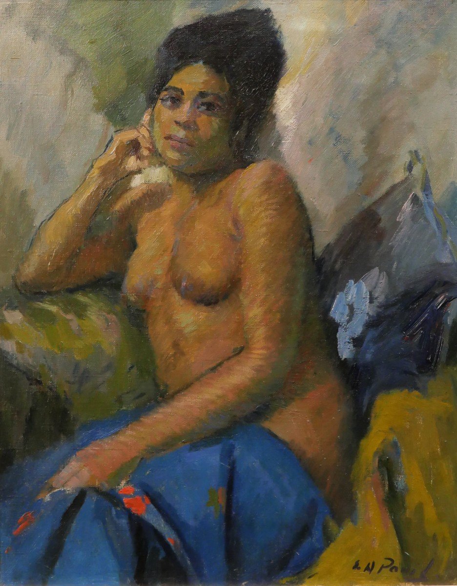 Elie Anatole PAVIL 1873-1948 La Martiniquaise, femme nue, tableau, vers 1930