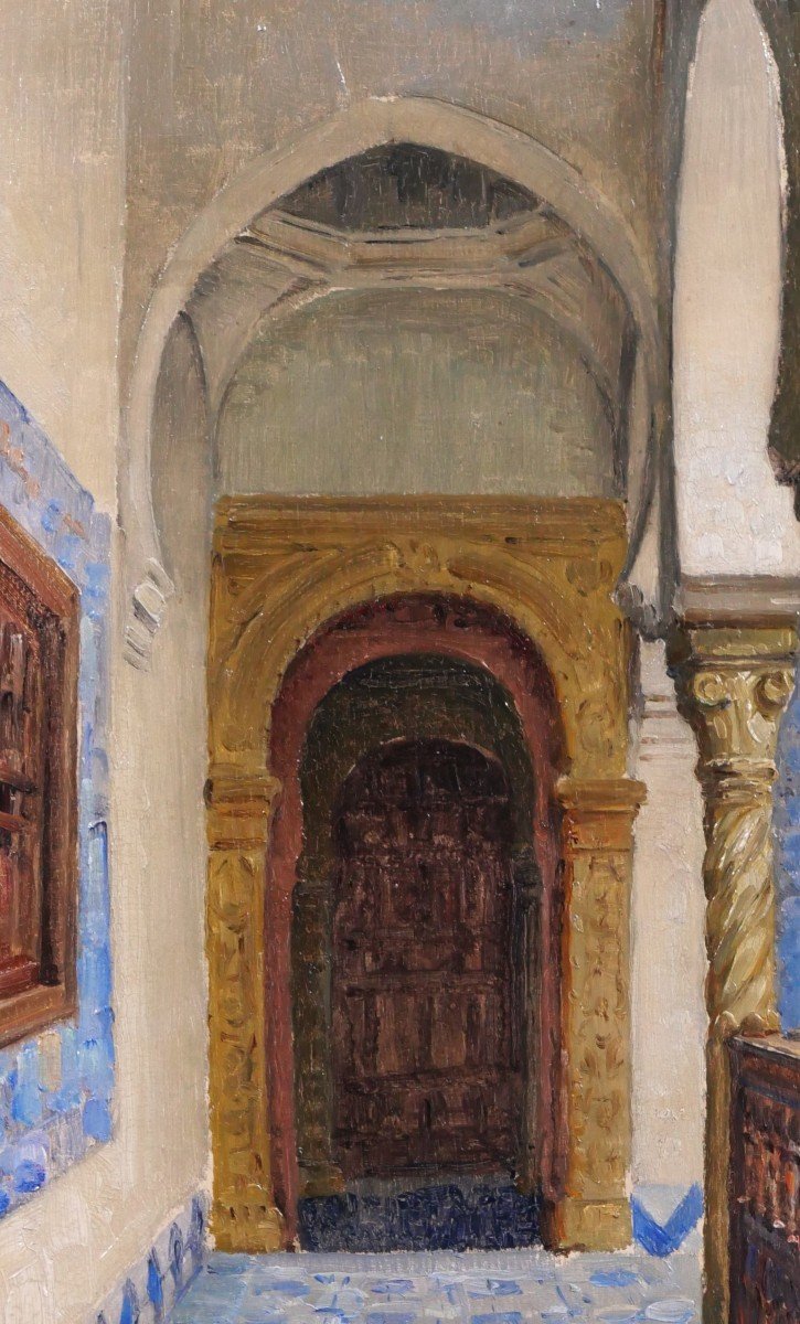 Marius Reynaud 1860-1935 Algérie, Alger, vue de la villa Abd-el-Tif, tableau, 1910-20-photo-1