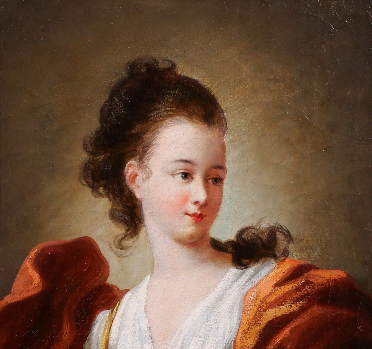 Ecole Française vers 1820, Portrait de femme, tableau-photo-3