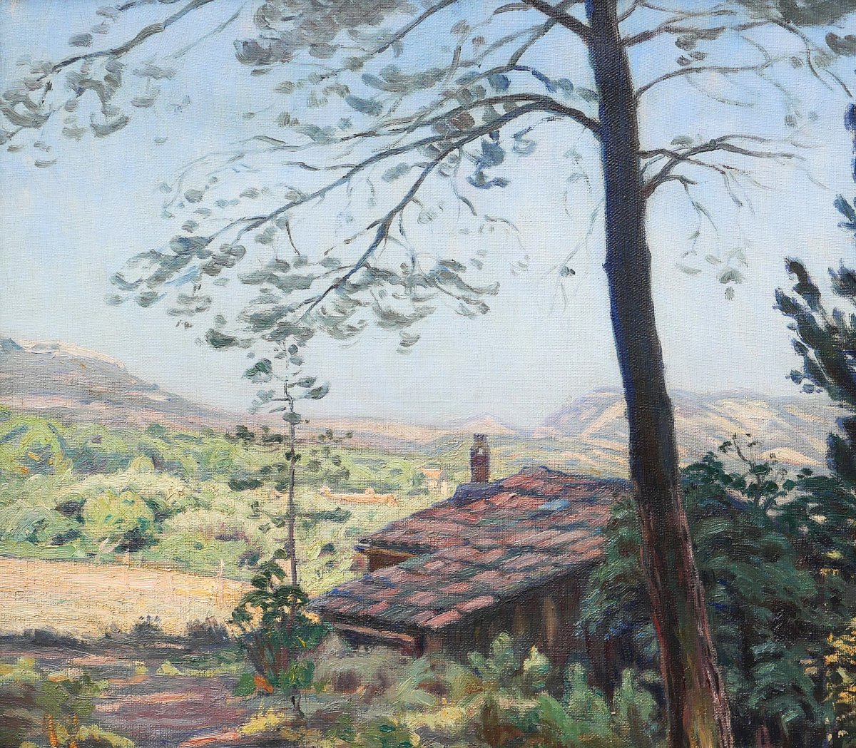 Charles Guilloux 1866-1946 Landscape Of Provence, Painting, Circa 1910-15 Impressionism-photo-1