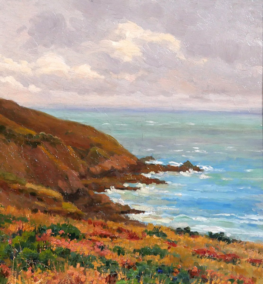 Emile Cambiaggio 1857-1930 Brittany, Binic, Landscape, Painting, 1909, Impressionism Paimpol-photo-4