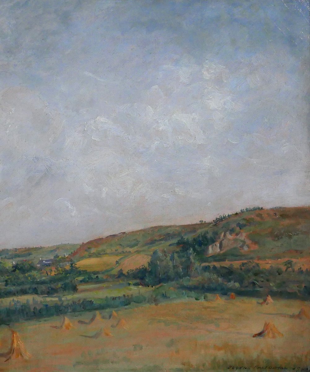 Eugène-paul Ullman 1877-1953 Landscape Of Brittany, Paimpol?, Painting 1940, Post-impressionism-photo-4