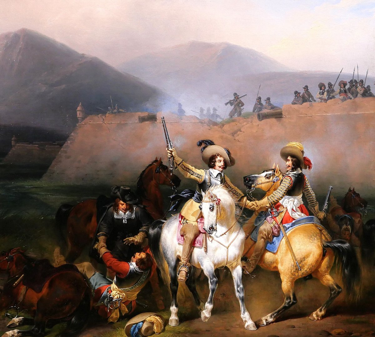Hippolyte Lecomte 1781-1857 Cinq-mars, The Duel, Troubadour Painting, 1832, Vigny Romanticism-photo-1