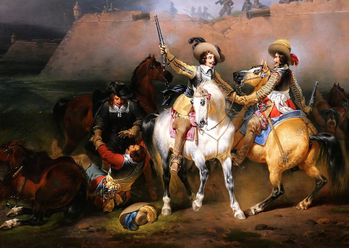 Hippolyte Lecomte 1781-1857 Cinq-mars, The Duel, Troubadour Painting, 1832, Vigny Romanticism-photo-4