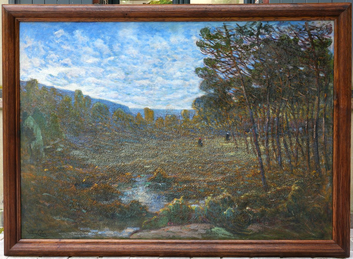 Julien Calvé, Pauillac, Landscape Of The Médoc Moorland At Peyblancan Painting Salon 1924 Bordeaux-photo-2