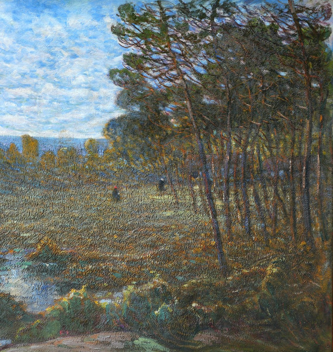 Julien Calvé, Pauillac, Landscape Of The Médoc Moorland At Peyblancan Painting Salon 1924 Bordeaux-photo-4