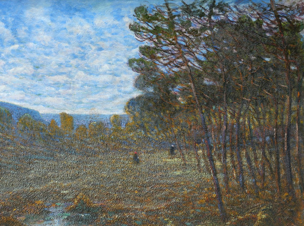 Julien Calvé, Pauillac, Landscape Of The Médoc Moorland At Peyblancan Painting Salon 1924 Bordeaux-photo-2