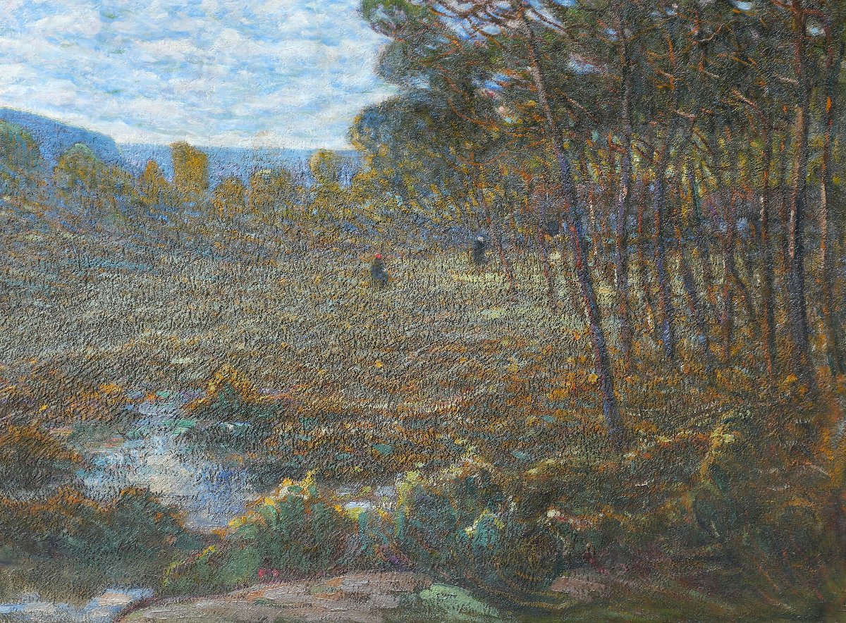Julien Calvé, Pauillac, Landscape Of The Médoc Moorland At Peyblancan Painting Salon 1924 Bordeaux-photo-3
