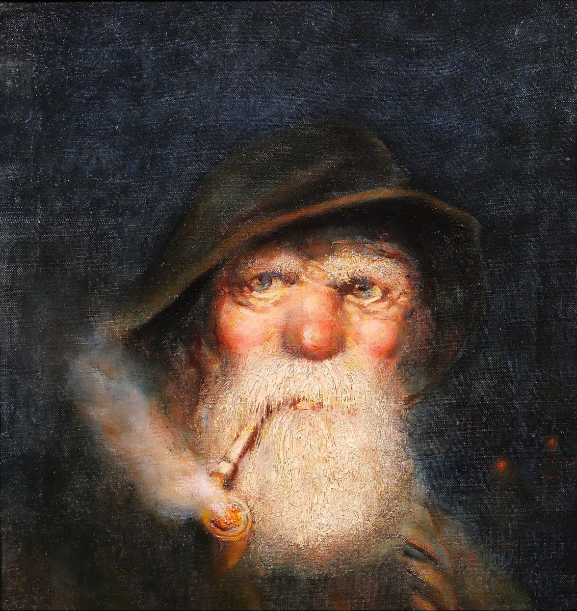 German School, Early 20th Century Portrait Of A Man, Fisherman From Lofoten, Norway, 1917, Signed-photo-3