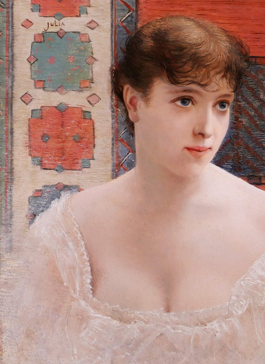 Roland Bauduin 1853-1925 Portrait Of A Woman, Julia, Painting, Circa 1890-1900 Impressionism-photo-5