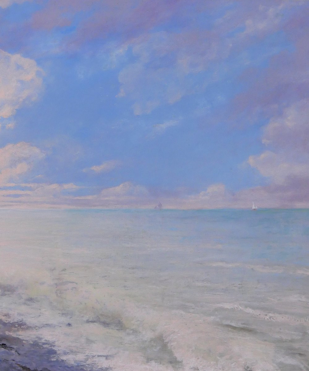 Edouard Larche 1855-1939 Study Of Sky, Seascape, Painting Circa 1900 Impressionism Boudin-photo-4