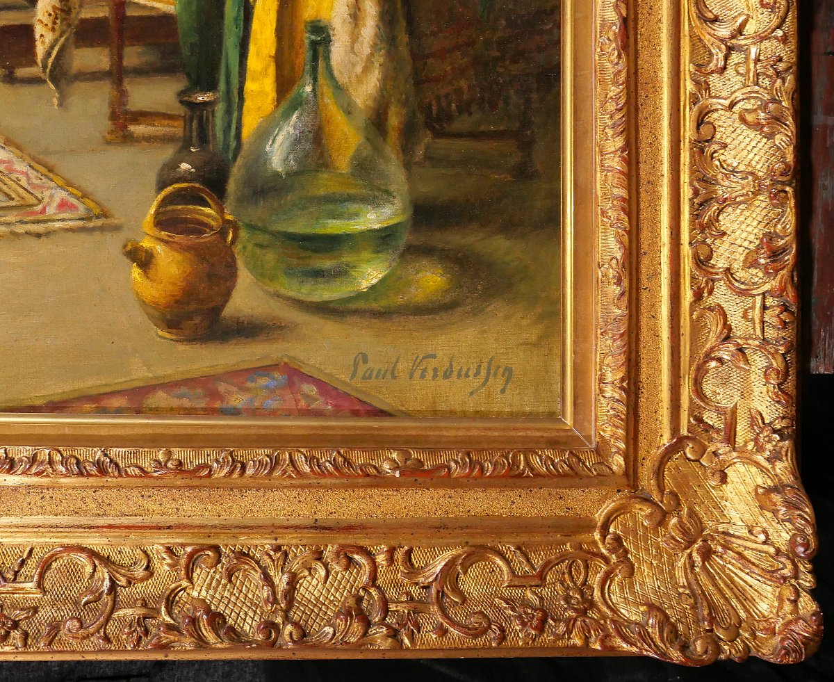 Paul Verdussen 1868-1944 The Painter's Studio, Interior, Painting, Circa 1900, Belgium-photo-5