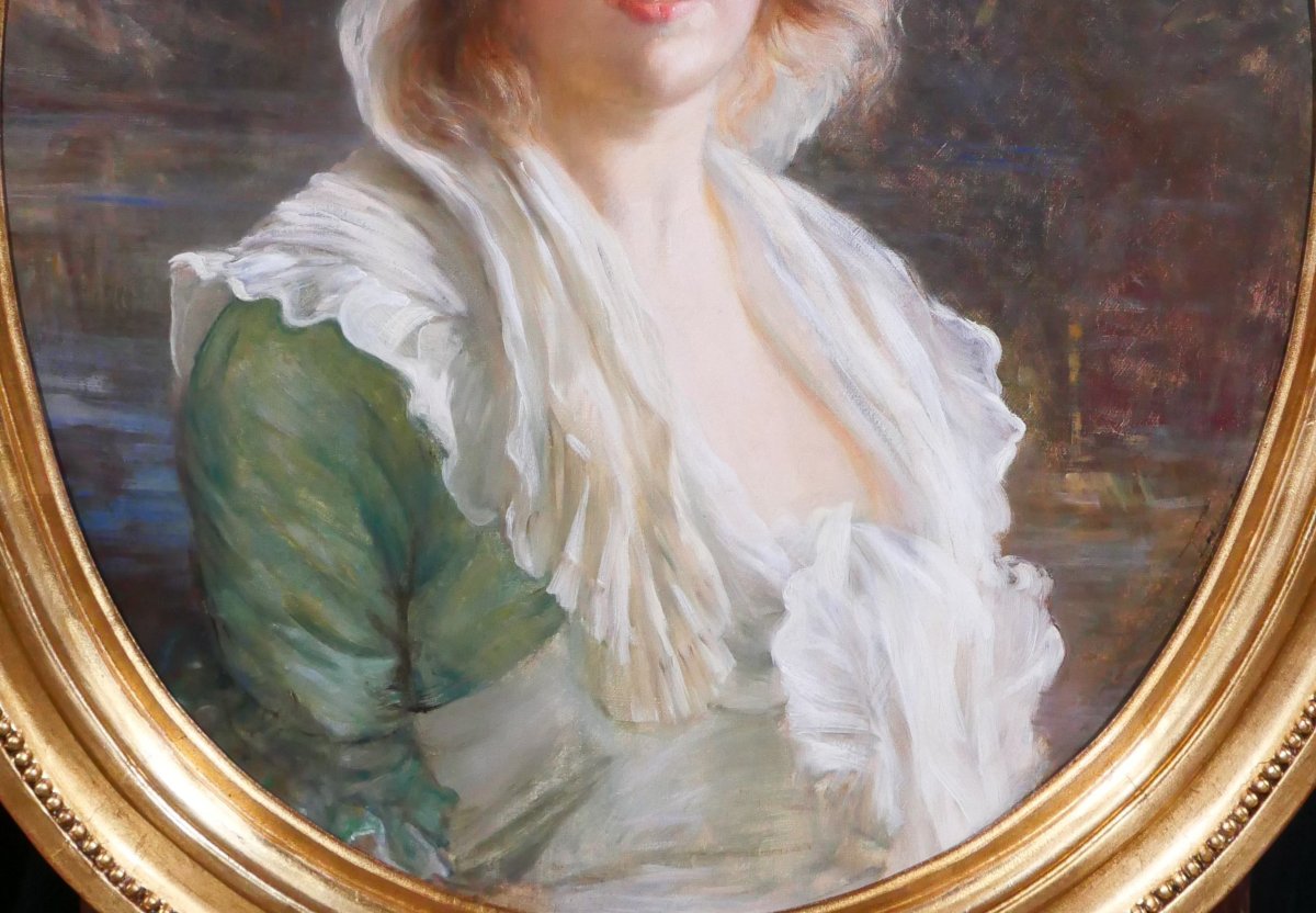 Tony Faivre 1830-1905 Portrait Of Charlotte Corday, Painting, Circa 1870-80 Revolution Royal King-photo-4