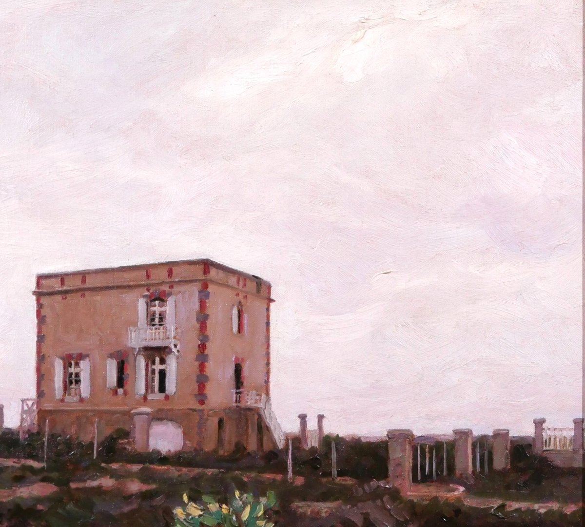 Alexandre BRUN 1853-1941 Bretagne, Quiberon, la maison de l'artiste tableau, vers 1900, paysage-photo-2