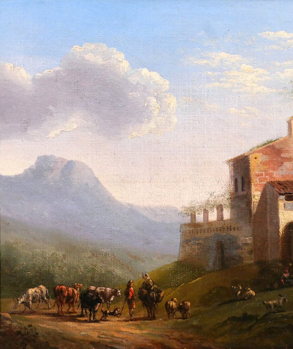 Louis-auguste Lapito 1803-1874 Italian Landscape, Painting Circa 1825-30 Romanticism Bertin-photo-3