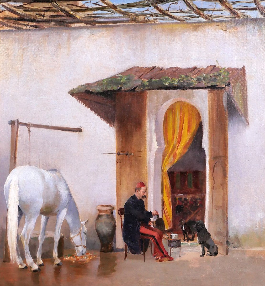Maurice Romberg De Vaucorbeil 1862-1943 Meknès, Fernand Linarès, Painting 1888 Militaria -photo-3