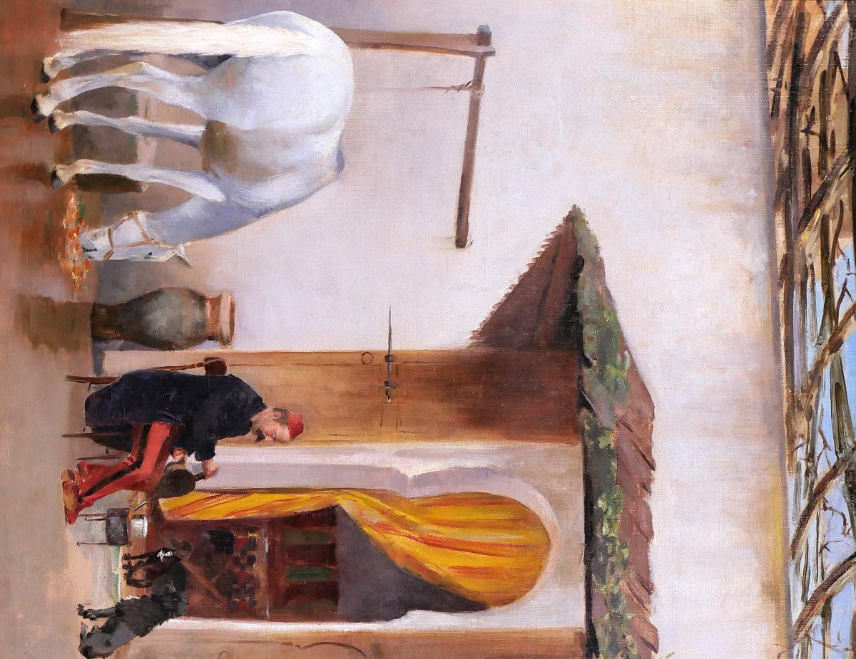 Maurice Romberg De Vaucorbeil 1862-1943 Meknès, Fernand Linarès, Painting 1888 Militaria -photo-1