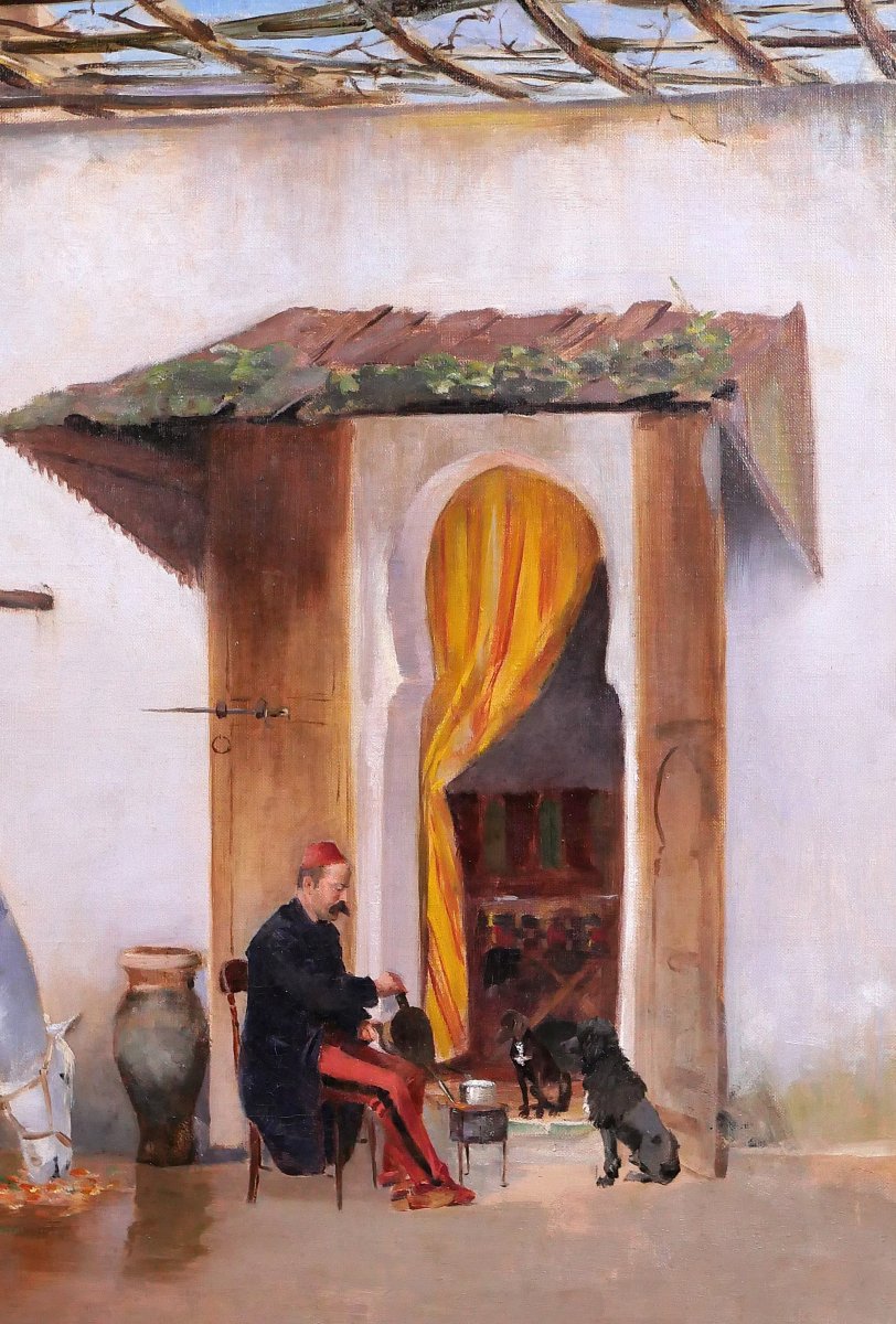 Maurice Romberg De Vaucorbeil 1862-1943 Meknès, Fernand Linarès, Painting 1888 Militaria -photo-2