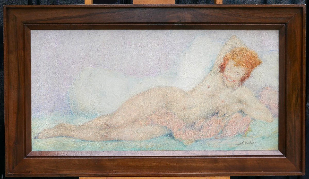Lucien BOULIER  1882-1963 Femme nue tableau vers 1920-30 post-impressionnisme-photo-2
