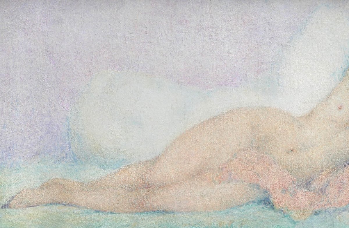 Lucien BOULIER  1882-1963 Femme nue tableau vers 1920-30 post-impressionnisme-photo-3