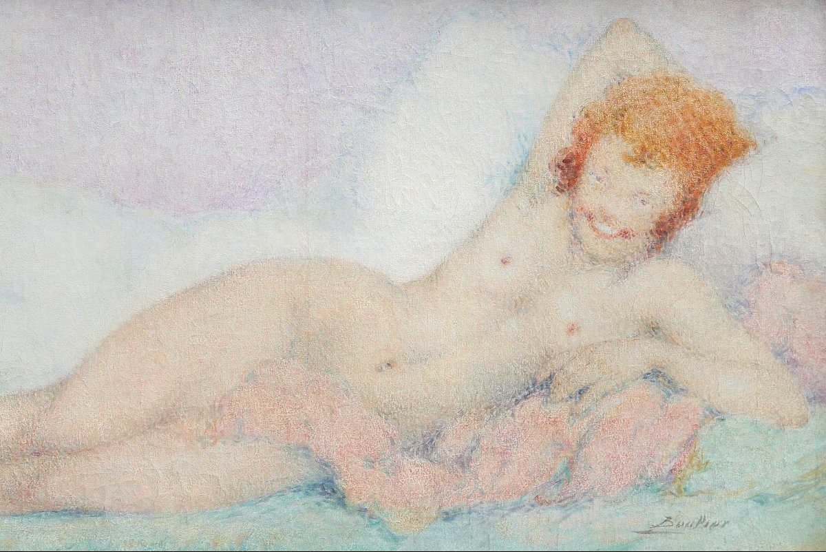 Lucien BOULIER  1882-1963 Femme nue tableau vers 1920-30 post-impressionnisme-photo-4