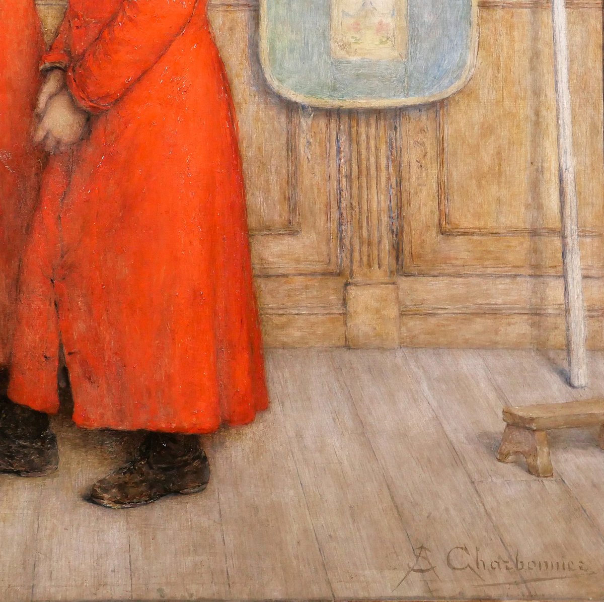 Alexis Ernest Charbonnier 1846-1932 Choir Boys In Charmes, Vosges, Painting Chocarne-photo-5