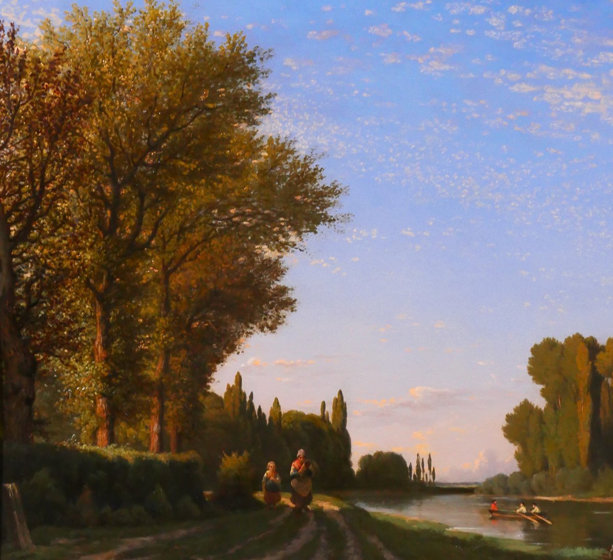 Honoré Gaspard Delaroche 1804-1871 Asnières-sur-Seine, paysage, tableau Salon 1850 romantisme-photo-1