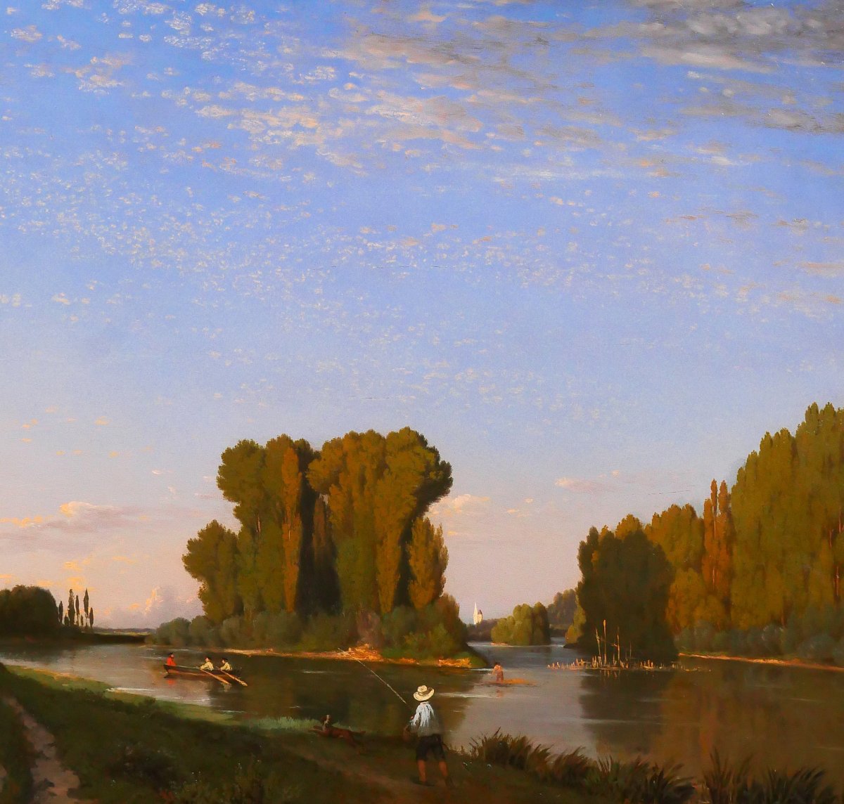 Honoré Gaspard Delaroche 1804-1871 Asnières-sur-Seine, paysage, tableau Salon 1850 romantisme-photo-2