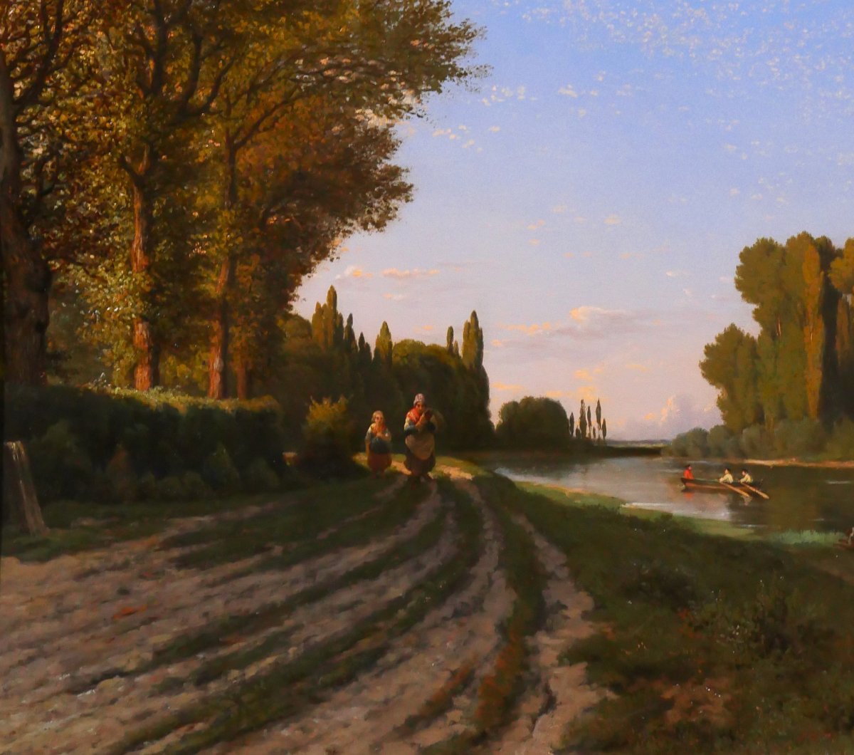 Honoré Gaspard Delaroche 1804-1871 Asnières-sur-Seine, paysage, tableau Salon 1850 romantisme-photo-4