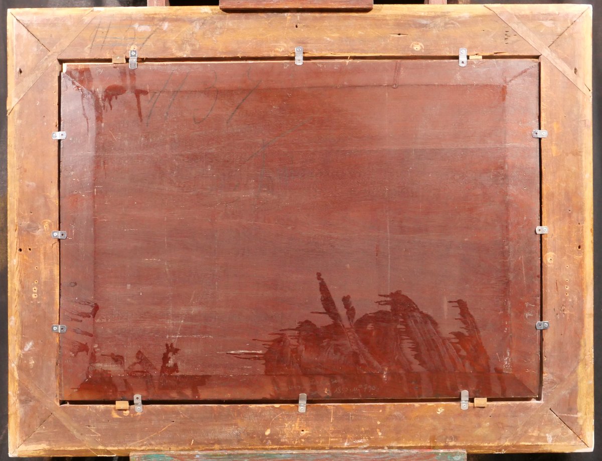 Honoré Gaspard Delaroche 1804-1871 Asnières-sur-Seine, paysage, tableau Salon 1850 romantisme-photo-6