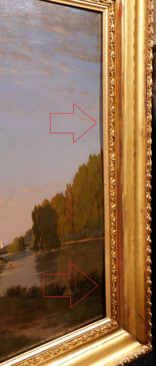 Honoré Gaspard Delaroche 1804-1871 Asnières-sur-Seine, paysage, tableau Salon 1850 romantisme-photo-8