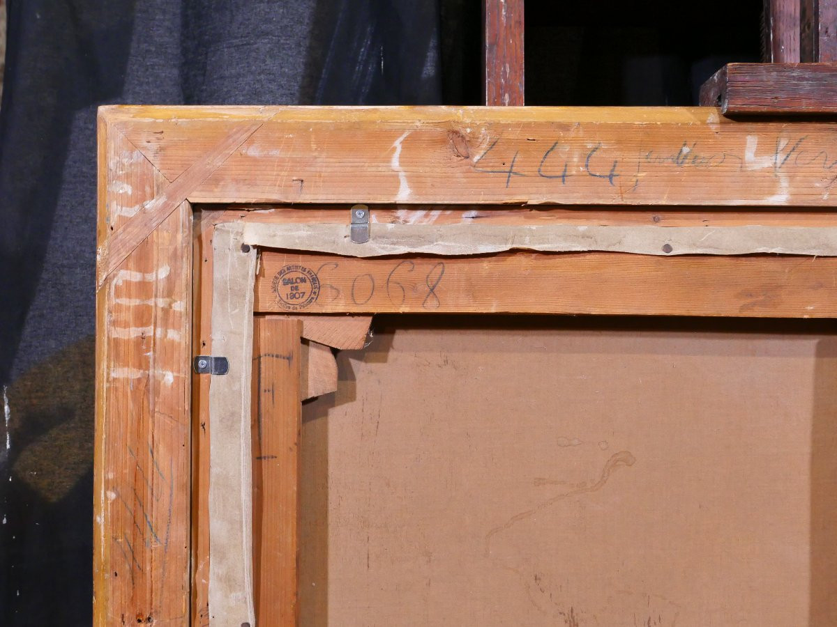 Emile-louis Foubert 1848-1911 The Swing, Large Painting, Salon 1907 Nymph Woman Landscape-photo-6