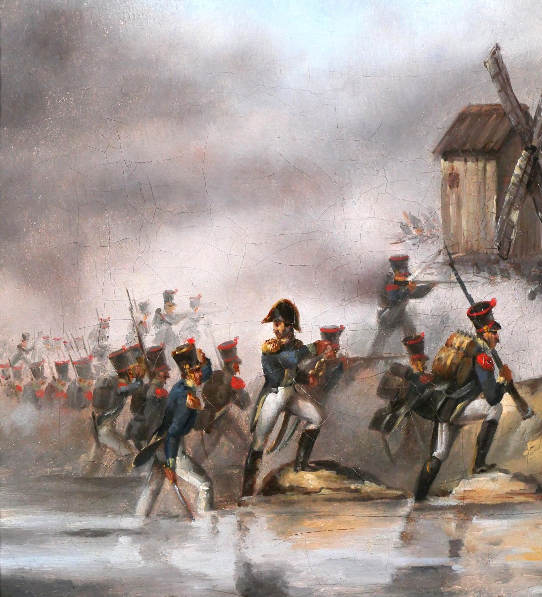 Nicolas-Toussaint Charlet 1792-1845 Bataille Napoléonienne, tableau, 1831 militaria, Napoléon-photo-3