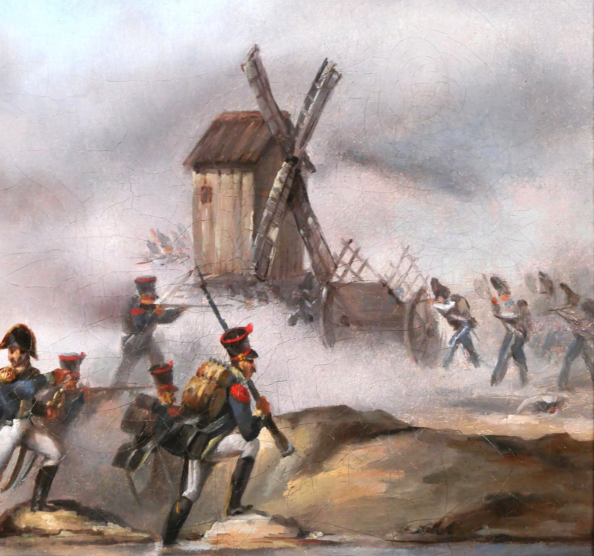 Nicolas-Toussaint Charlet 1792-1845 Bataille Napoléonienne, tableau, 1831 militaria, Napoléon-photo-2