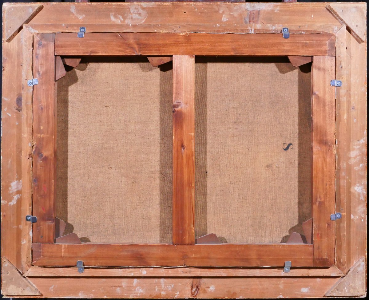 Fausto Giusto, 1867-1941, Paris, effet de nuit et de neige, tableau, vers 1900, paysage-photo-6