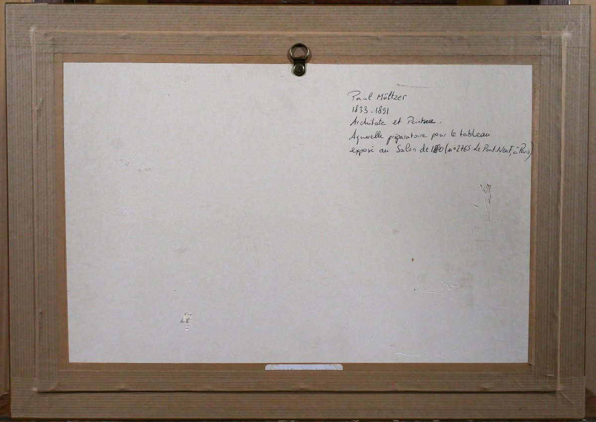 Paul Mültzer 1833-1891 Paris, le Pont-Neuf, dessin, aquarelle 1879 impressionnisme paysage-photo-6