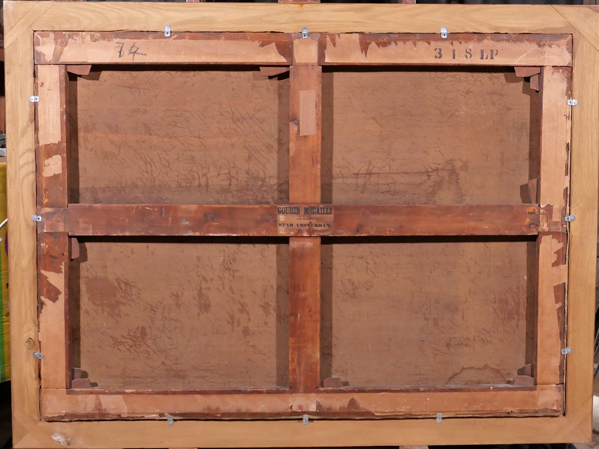 Pierre Brunet-Houard 1827-1922 Bateleurs valaques avec leurs animaux, grand tableau Salon 1873-photo-6