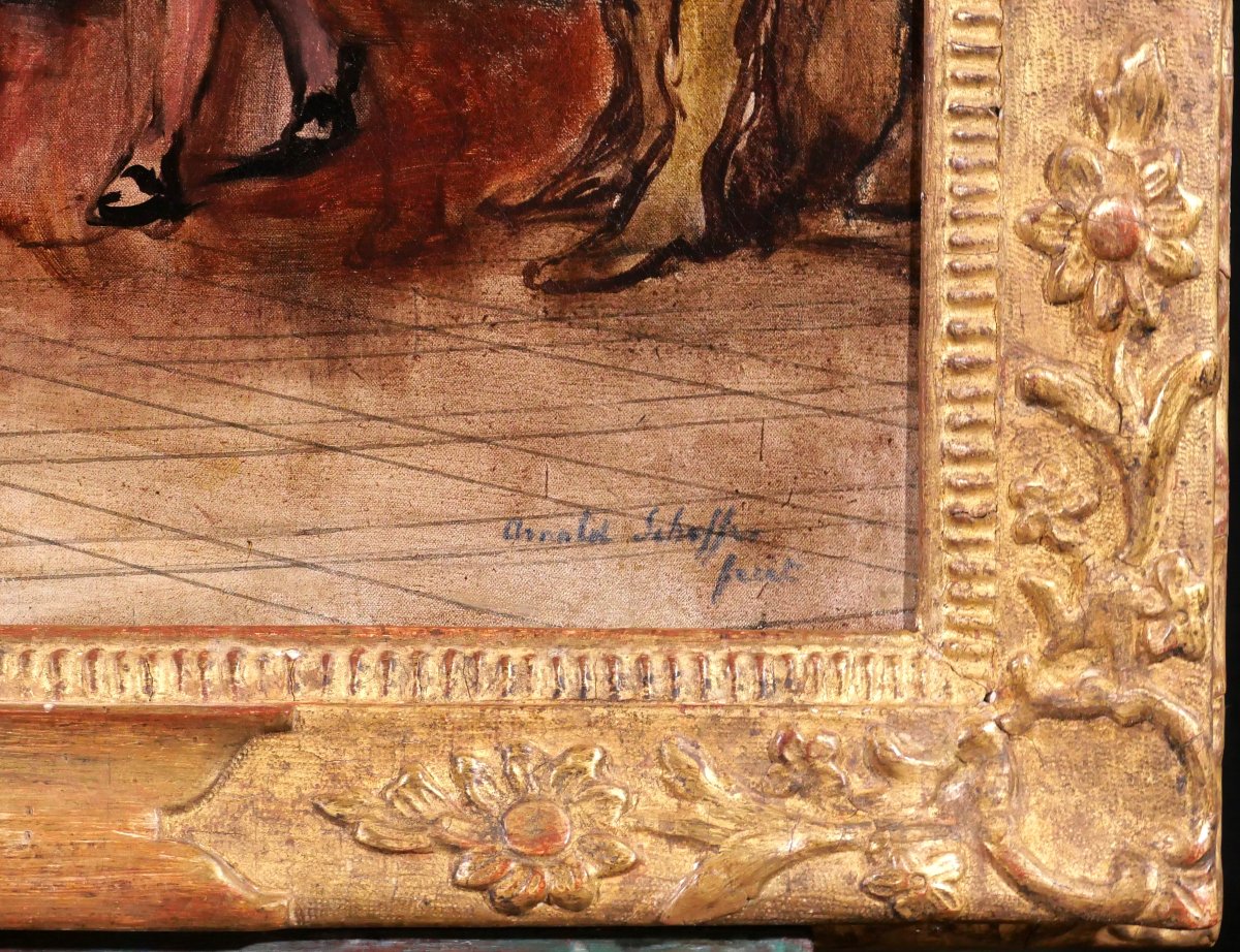 Arnold Scheffer (1839-1873) Henry III, His Favorite And His Court, Painting, Romanticism, King Of France-photo-6