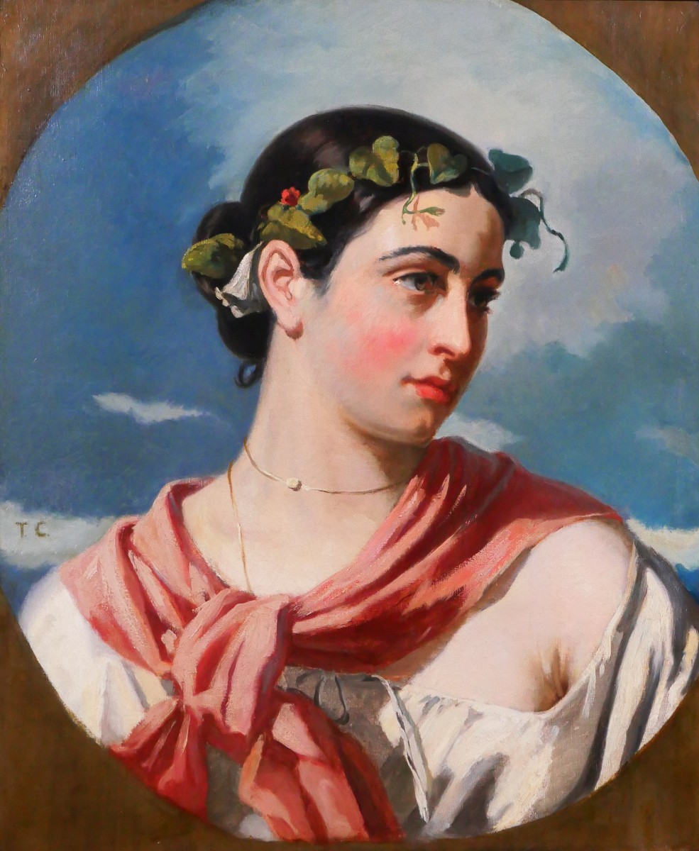 Thomas Couture 1815-1879 Portrait Of A Woman, Painting, Circa 1845-47 Romanticism