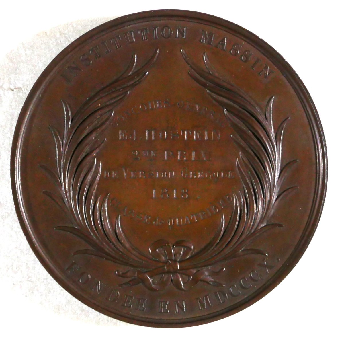 Alexis-joseph Depaulis 1790-1867 Medal Of The Massin Institution, Edouard Hostein, Artist-photo-2
